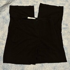 bershka high wasited black wide leg pants